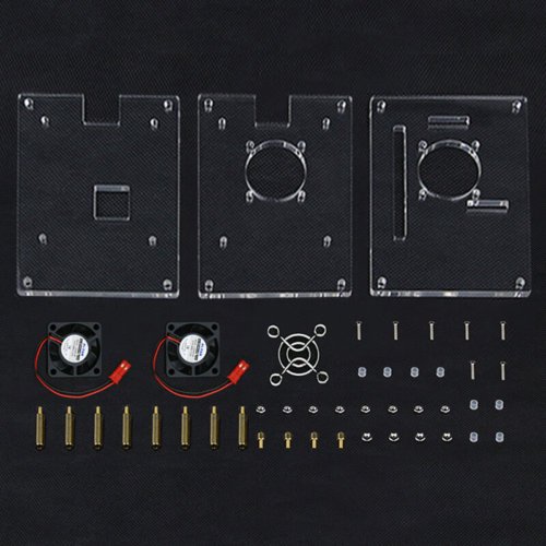 Raspberry Pi 3 Acrylic Case (plexiglass) Tower with Cooling Fan 9 Raspberry Pi 2 3 Acrylic Case 4 e1585552522816